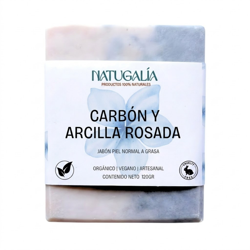 Jabón de Arcilla Rosada y Carbón | DETOX